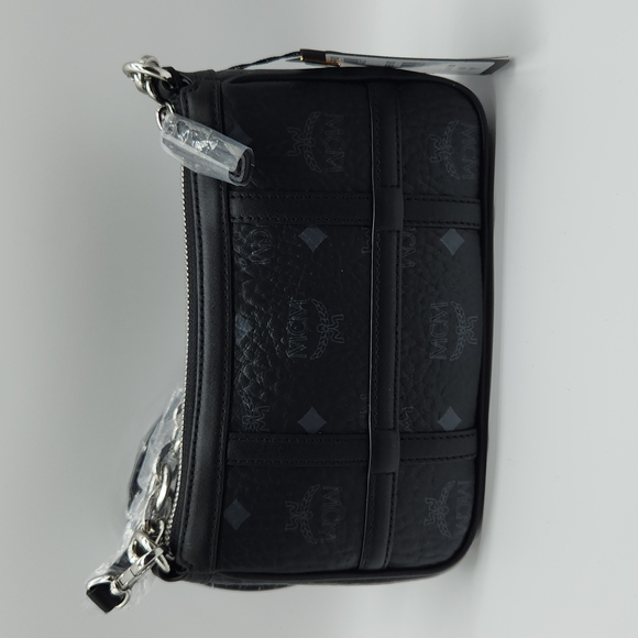 New MCM Aren Shoulder Bag in Visetos Black Sz Mini - Picture 10 of 15